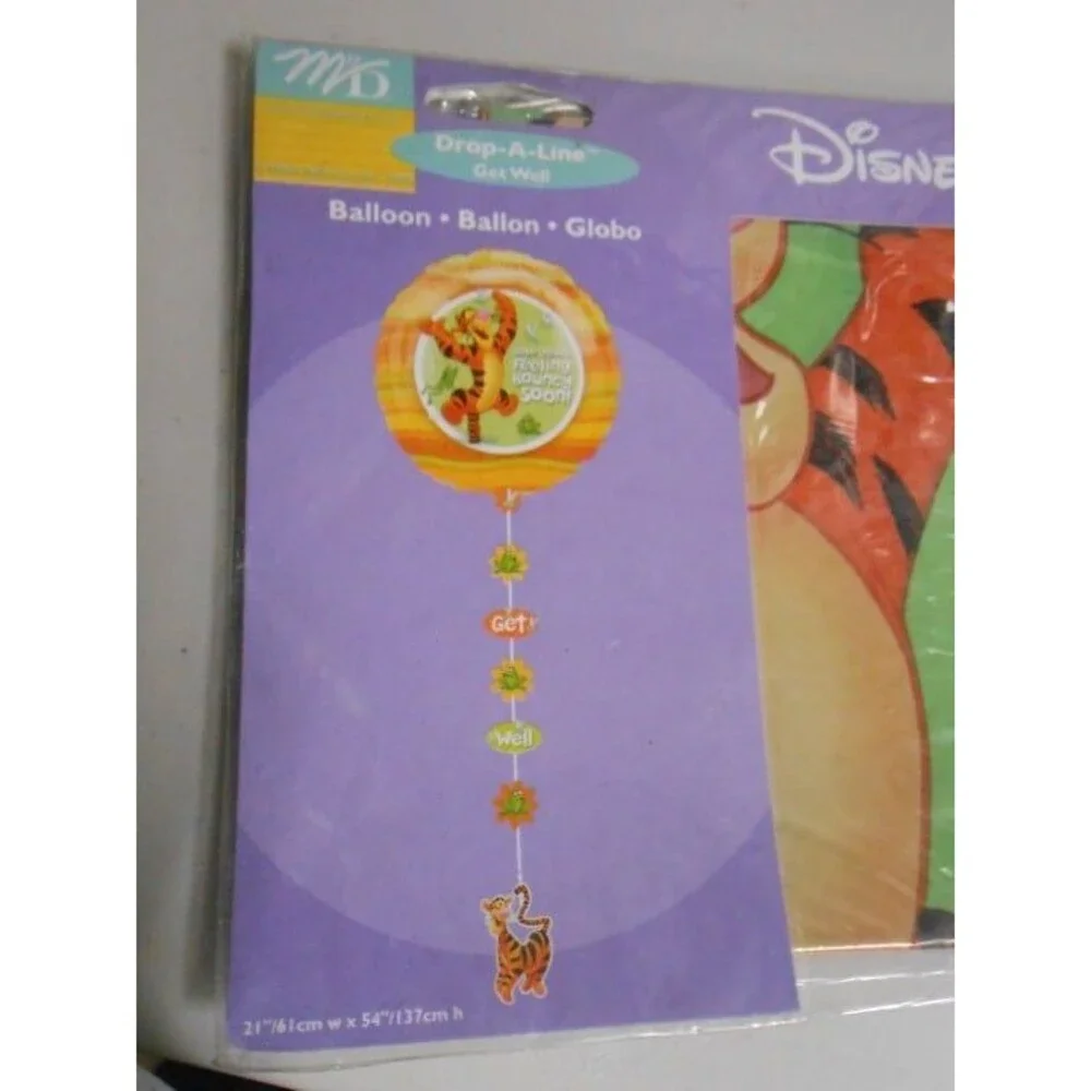 Disney Winnie The Pooh Tiger 'feel better' drop-a-line jumbo balloon